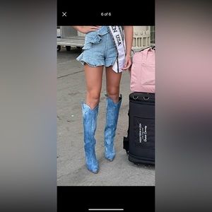 Basso denim cowboy boots